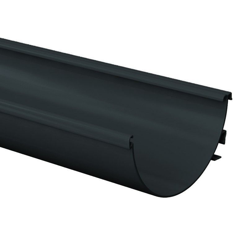 Product image for Alumasc Aqualine Half Round 90dg Internal Angle in Black - 100mm x 50mm