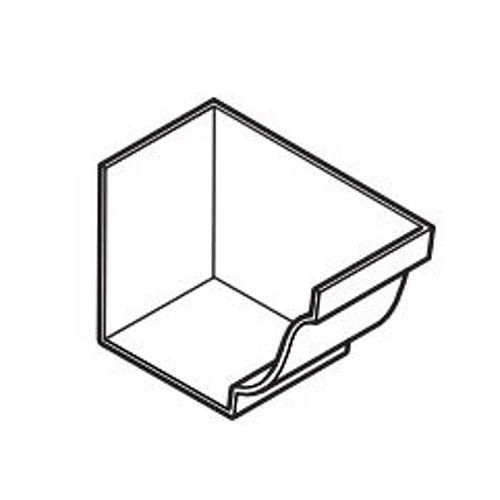 Product image for Alumasc Aqualine Moulded Right Hand Stop End in Mouse Grey - 140mm x 100mm