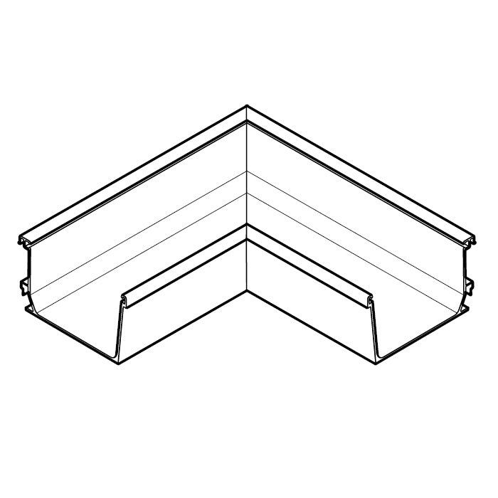 Product image for Alumasc Aqualine Box 90dg Internal Angle in White - 160mm x 100mm