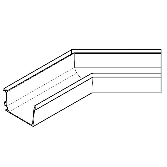 Product image for Alumasc Aqualine Box 135dg Internal Angle in White - 120mm x 80mm