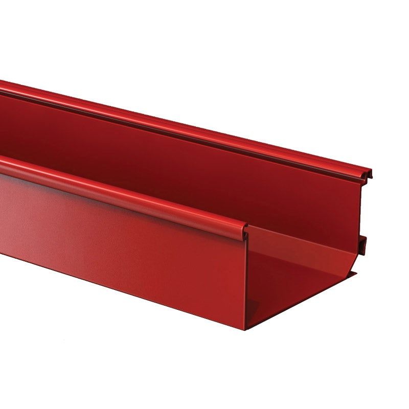 Product image for Alumasc Aqualine Box 3 Metre Gutter Run in Metallic Silver - 120mm x 80mm