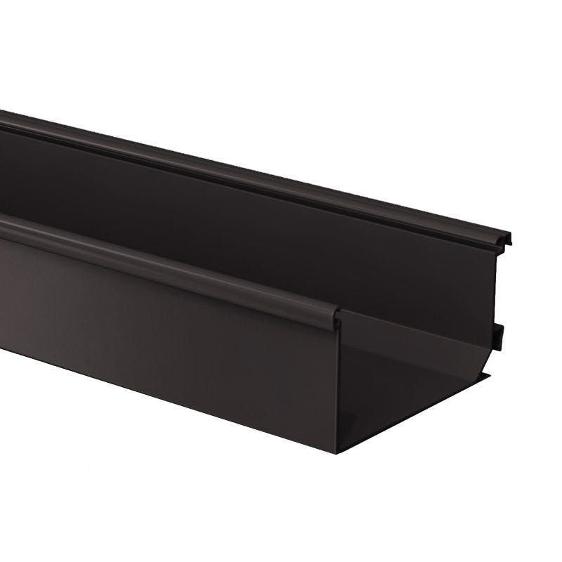 Product image for Alumasc Aqualine Box 3 Metre Gutter Run in Grey Brown - 120mm x 80mm