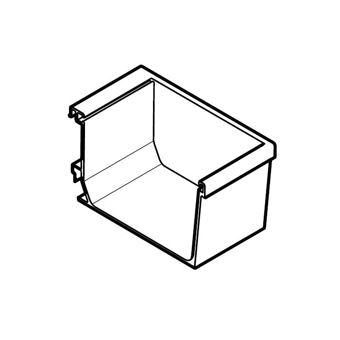 Product image for Alumasc Aqualine Box Right Hand Stop End in Metallic Silver - 160mm x 100mm