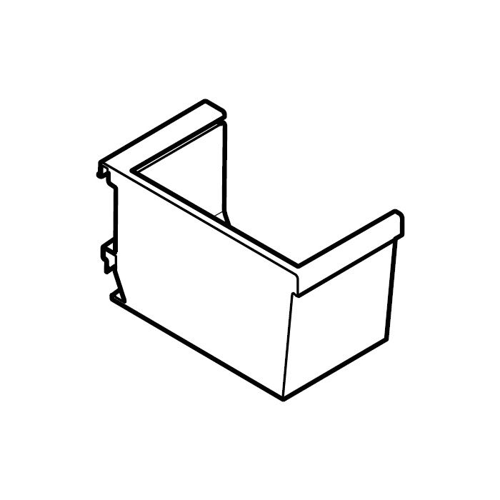 Product image for Alumasc Aqualine Box Left Hand Stop End in Anthracite Grey - 160mm x 100mm