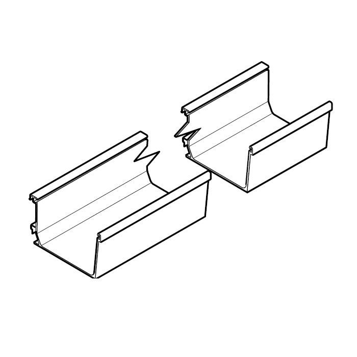 Product image for Alumasc Aqualine Box Left Hand Stop End in Grey Brown - 120mm x 80mm