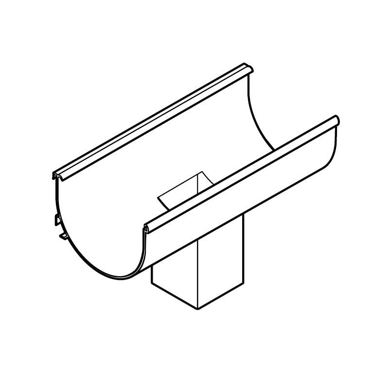 Product image for Alumasc Aqualine 110mm x 85mm Deep Run Running Outlet 100mm x 100mm - White
