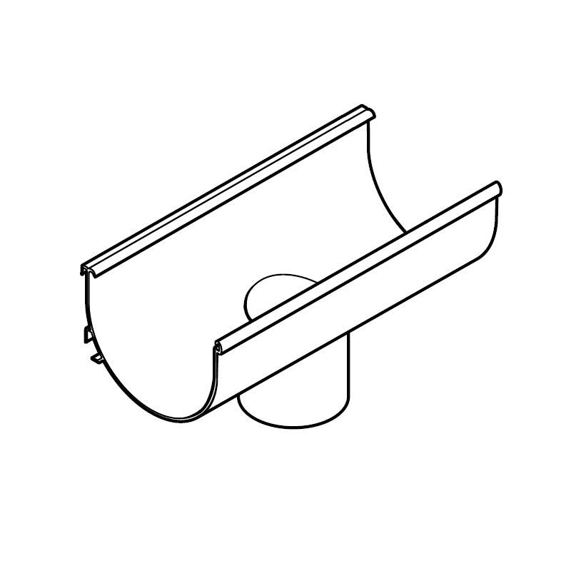 Product image for Alumasc Aqualine 110mm x 85mm Deep Run Running Outlet 100mm - White