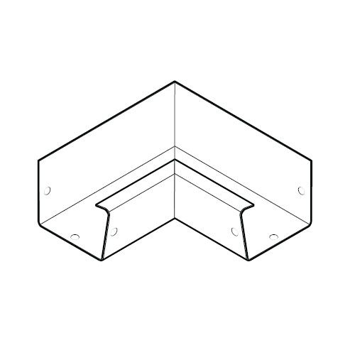 Product image for Alumasc GX Smooth 90dg Internal Angle in Graphite Grey - 140mm x 100mm