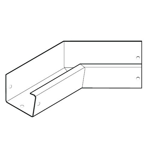 Product image for Alumasc GX Smooth 135dg Internal Angle in Graphite Grey - 140mm x 100mm
