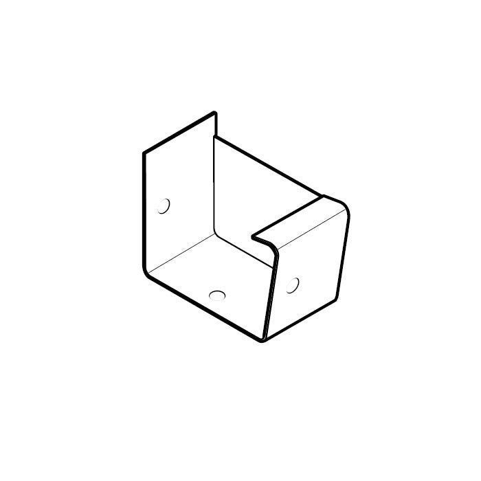 Product image for Alumasc GX Smooth Right Hand Stop End in Black - 225mm x 150mm