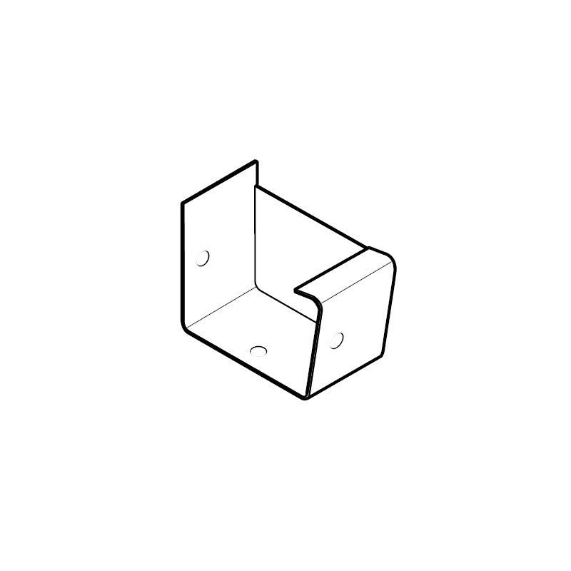 Product image for Alumasc GX Smooth Right Hand Stop End in Graphite Grey - 140mm x 100mm