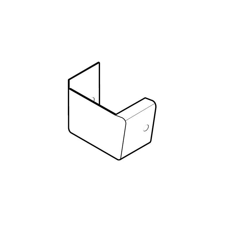 Product image for Alumasc GX Smooth Left Hand Stop End in Graphite Grey - 140mm x 100mm