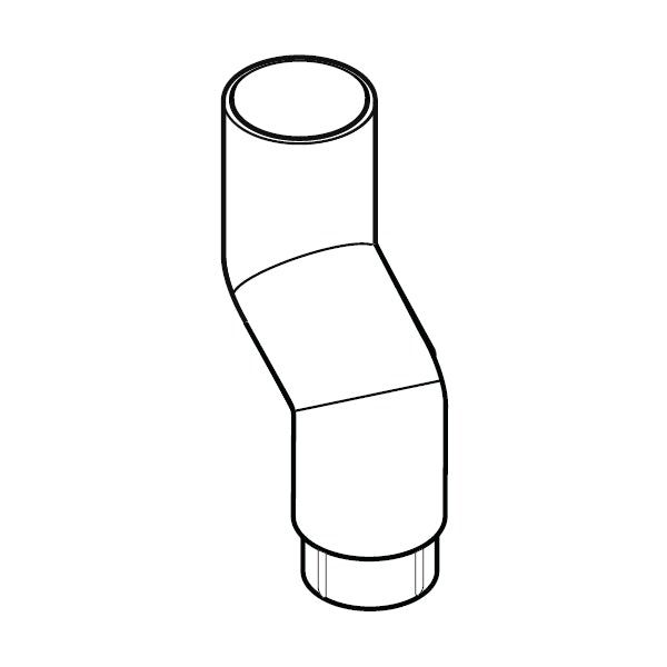 Product image for Alumasc Flushjoint Circular 135dg Fixed 75mm Offset 63mm - White