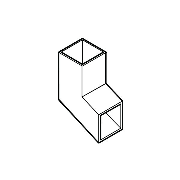 Product image for Alumasc Flushjoint Square Downpipe Shoe 75mm x 75mm - Metallic Silver