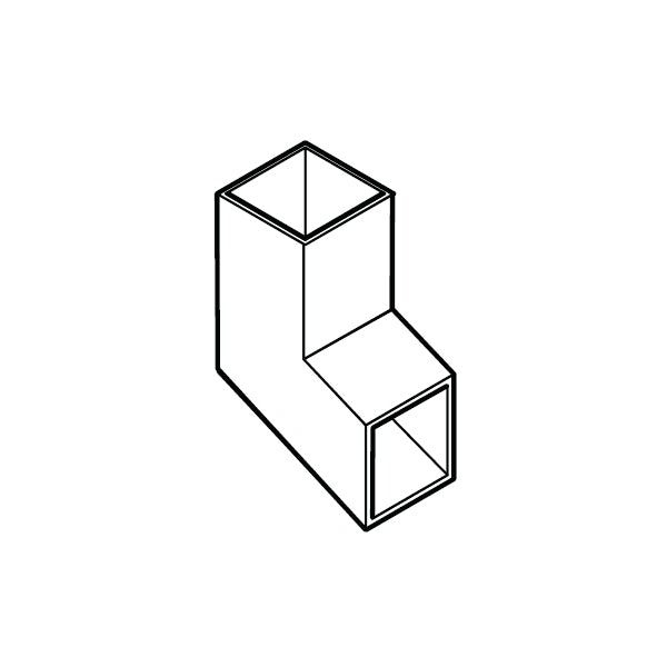 Product image for Alumasc Flushjoint Square Downpipe Shoe 75mm x 75mm - Grey Brown