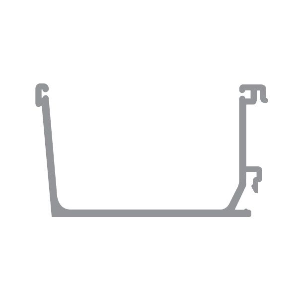 Image of Alumasc Aqualine 160mm x 100mm Box Running Outlet 75mm x 75mm - Metallic Silver