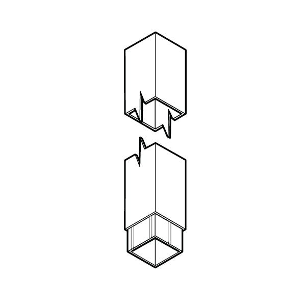 Product image for Alumasc Flushjoint Square Downpipe 3m x 100mm x 100mm - Black