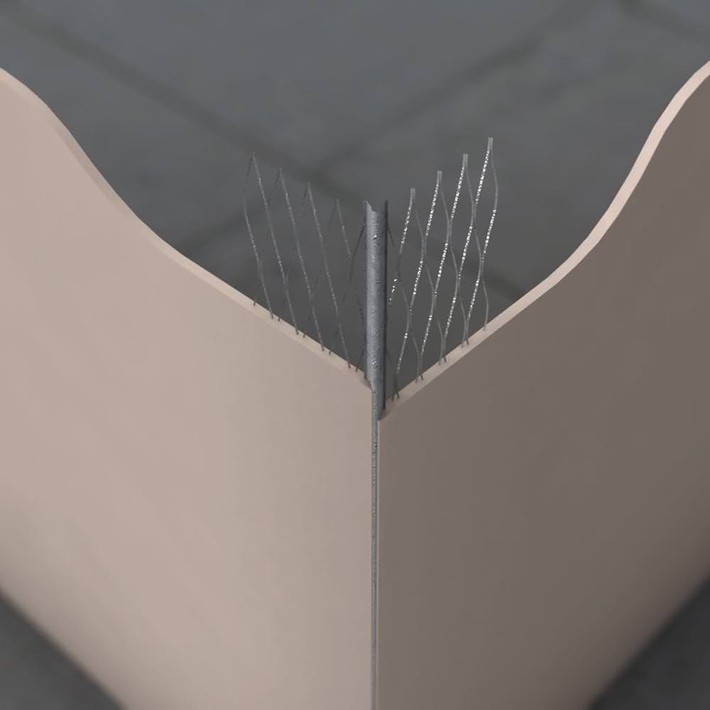 Product image for Speed Pro Standard Angle Bead Wide Wing Galvanised 3000mm (550)