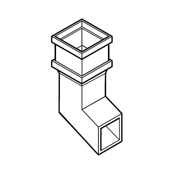 Product image for Aluminium Guttering Shoe without Ears 75mm x 75mm - Anthracite
