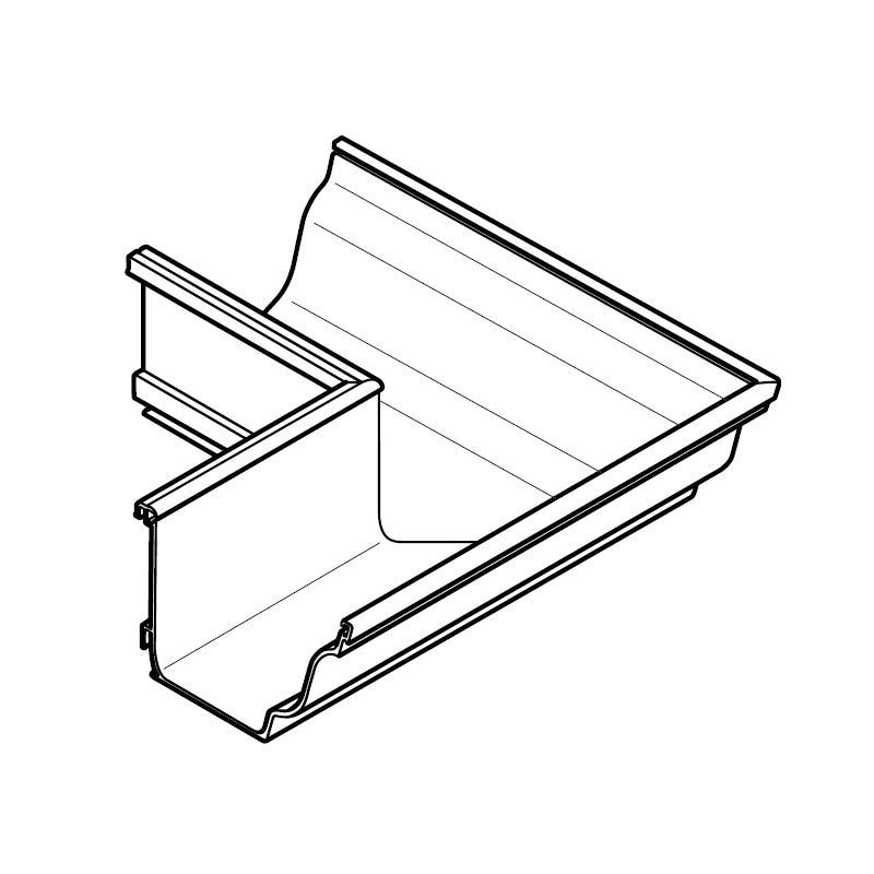 Product image for Alumasc Aqualine Moulded 90dg External Angle in Anthracite Grey - 160mm x 100mm