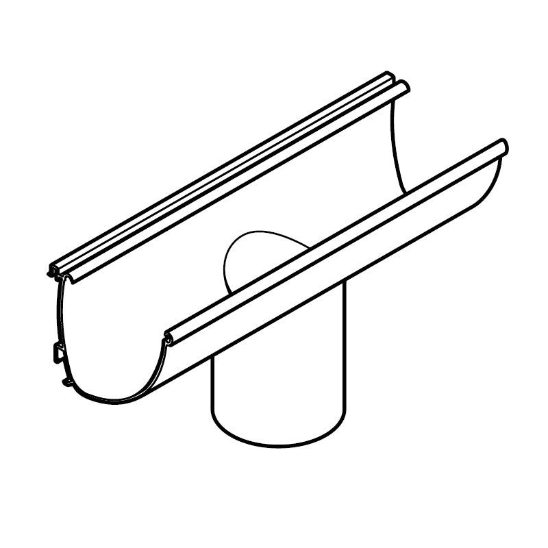 Product image for Alumasc Aqualine 150mm x 120mm Modern Running Outlet 63mm - White