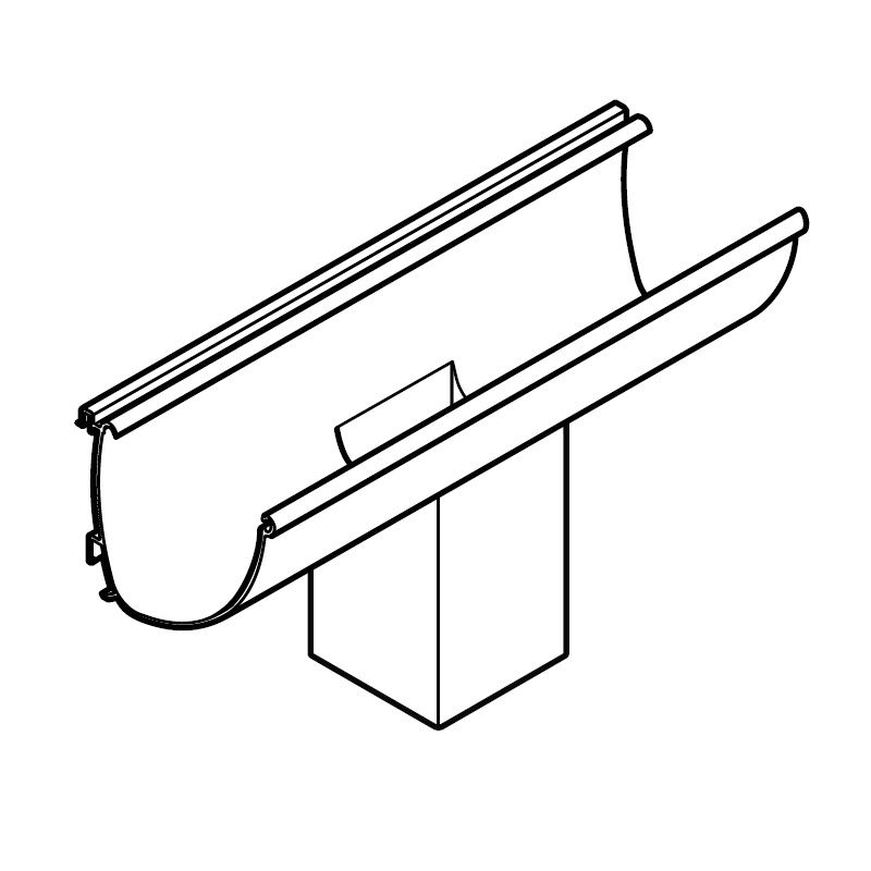 Image of Alumasc Aqualine 100mm x 85mm Modern Running Outlet 100mm x 85mm - White