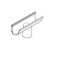 Product image for Alumasc Aqualine 100mm x 85mm Modern Running Outlet 63mm - Anthracite Grey