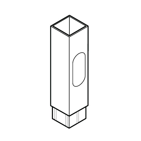 Product image for Alumasc Flushjoint Rectangular Access Pipe 100mm x 75mm - Black