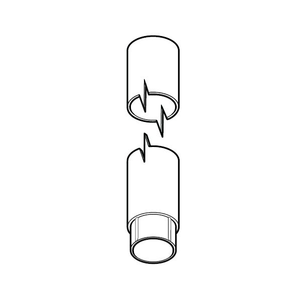 Product image for Alumasc Flushjoint Circular Downpipe 1m x 63mm - Anthracite Grey