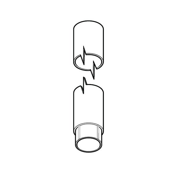 Product image for Alumasc Flushjoint Circular Downpipe 1m x 100mm - Metallic Silver