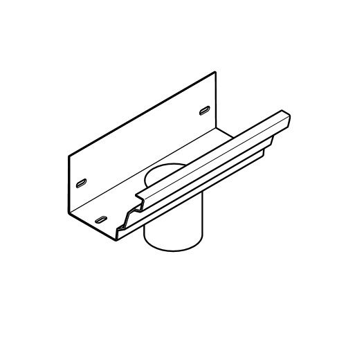 Product image for Alumasc GX Moulded 160mm x 100mm Running Outlet 63mm - Black