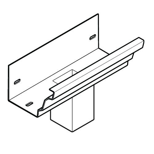 Product image for Alumasc GX Moulded 140mm x 100mm Running Outlet 75mm x 75mm - Graphite Grey