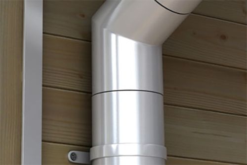 Image of Alumasc Flushjoint Circular Downpipe Hopper Head 75mm - Dusty Grey