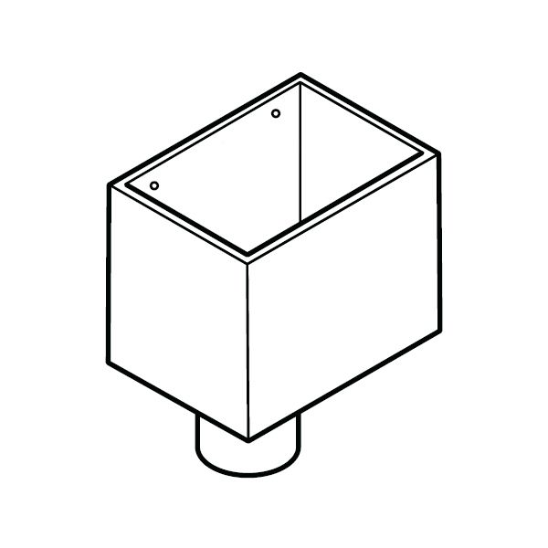 Product image for Alumasc Flushjoint Circular Downpipe Hopper Head 75mm - Milled