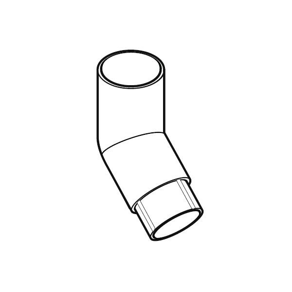 Product image for Alumasc Flushjoint Circular 135dg Downpipe Bend 100mm - Anthracite Grey