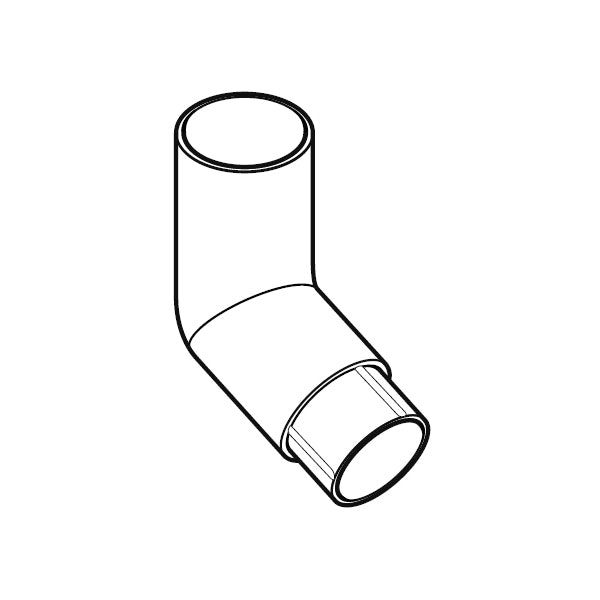 Product image for Alumasc Flushjoint Circular 112.5dg Downpipe Bend 100mm - White