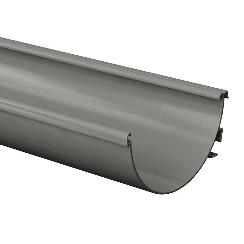 Product image for Alumasc Aqualine Half Round 3 Metre Gutter Assembly in Dusty Grey - 120mm x 60mm