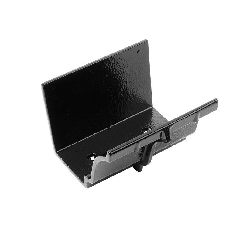 Product image for Cast Aluminium Guttering Moulded Gutter Joint Alumasc 150mm x 100mm - Textured Black