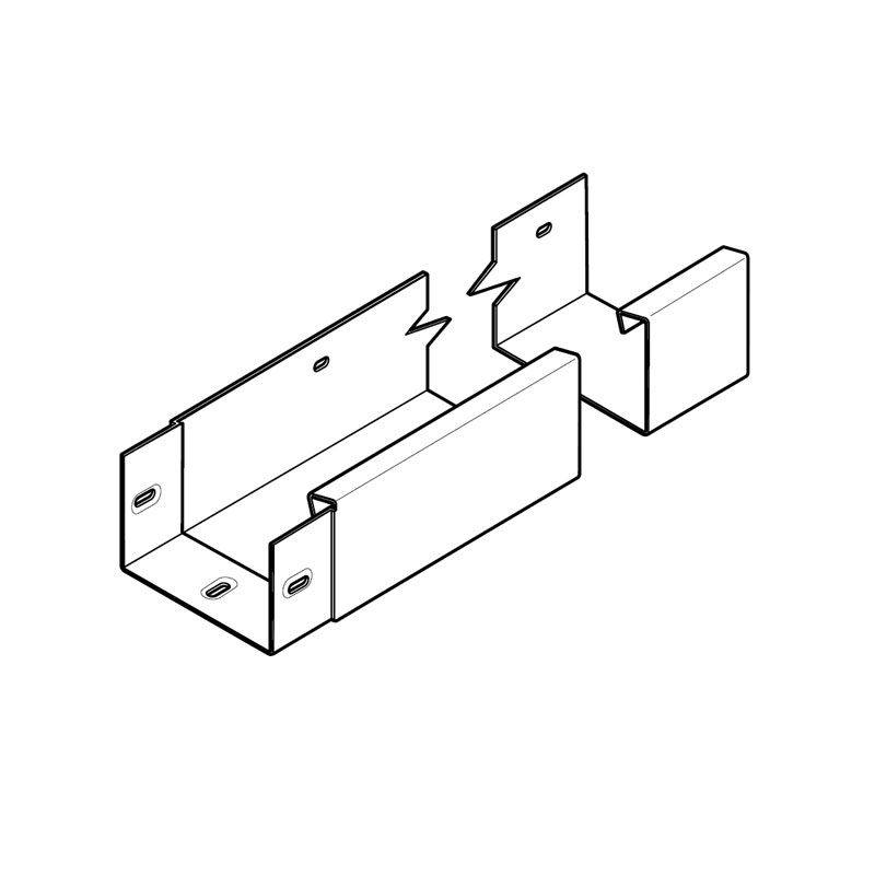 Product image for Alumasc GX Joggle 3 Metre Gutter Assembly in Graphite Grey - 200mm x 150mm