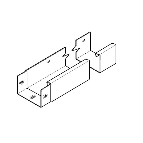 Product image for Alumasc GX Joggle 3 Metre Gutter Assembly in Anthracite Grey - 200mm x 150mm