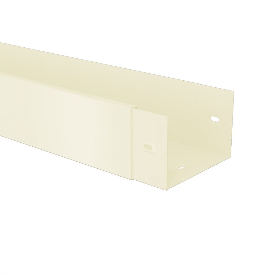 Product image for Alumasc GX Joggle 3 Metre Gutter Assembly in Pearl White - 100mm x 75mm