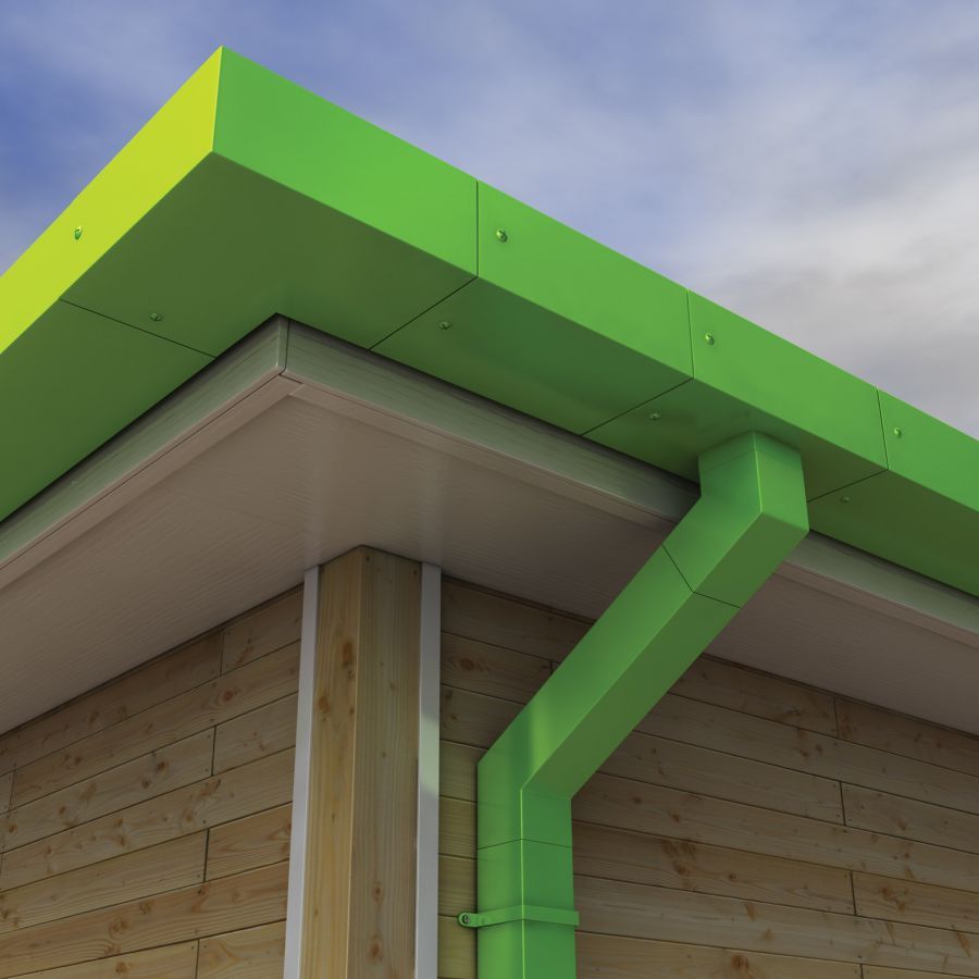 Product image for Alumasc GX Joggle 3 Metre Gutter Assembly in Agate Grey - 180mm x 125mm