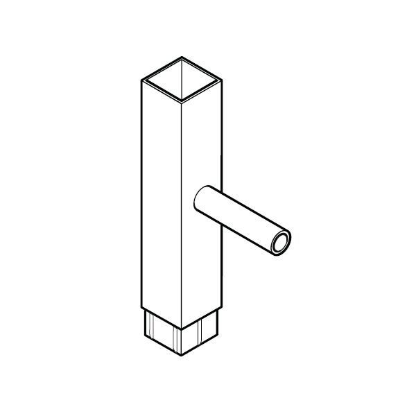 Product image for Alumasc Flushjoint Rectangular Downpipe Diverter 100mm x 75mm - Anthracite Grey