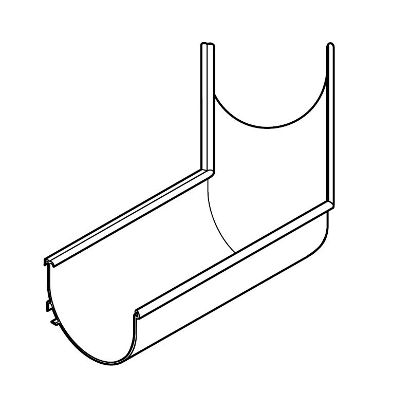 Image of Alumasc Aqualine Deep Run 135dg External Angle in White - 110mm x 85mm