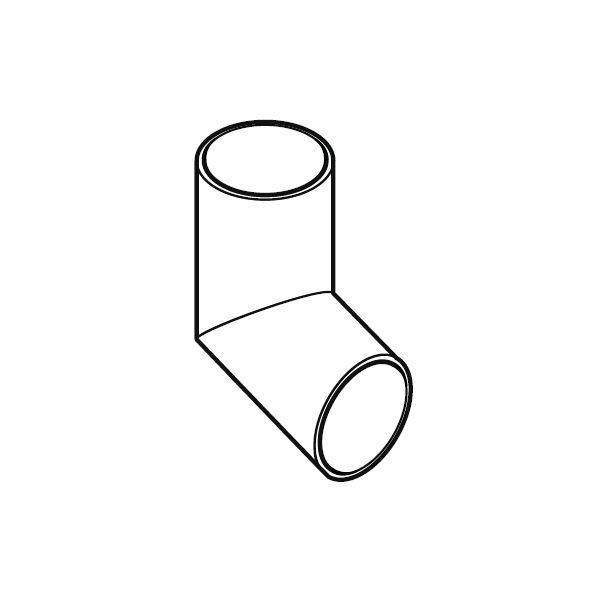 Product image for Alumasc Flushjoint Circular Downpipe Shoe 63mm - Metallic Silver