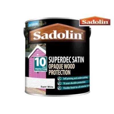 Image of Sadolin Superdec Opaque Wood Protection Black Satin / 2.5 Litre