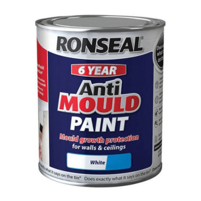 Product image for Ronseal 6 Year Anti Mould Paint White Silk / 2.5 Litres