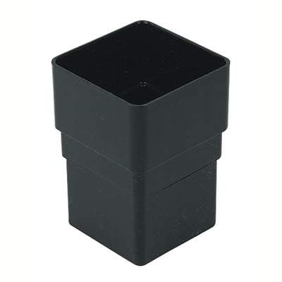 Product image for Square Downpipe Socket 65mm Black