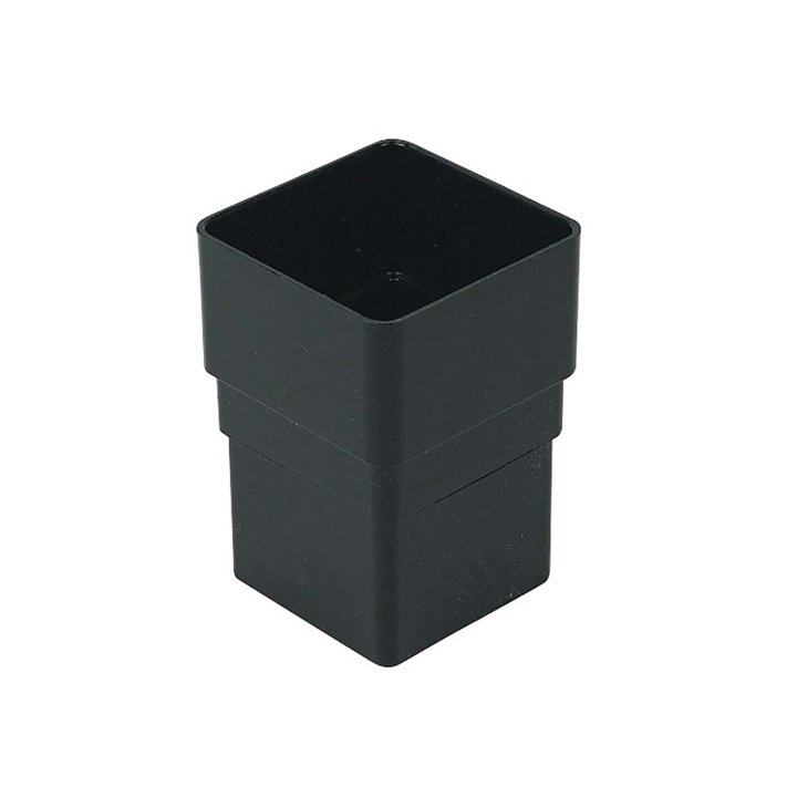 Product image for Square Downpipe Socket 65mm Black