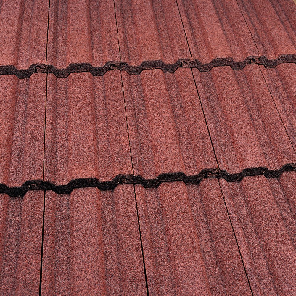 Product image for Marley Ludlow Plus Concrete Roof Tiles 101 Dark Red - Granular (Pallet of 516)